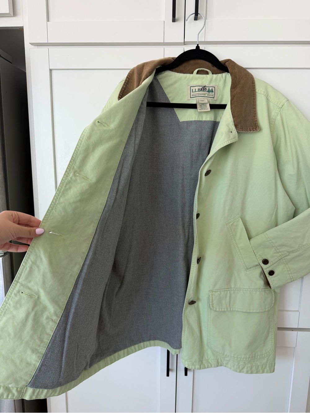 Vintage LL Bean Pistachio Green Chore Jacket - Picture 3 of 6